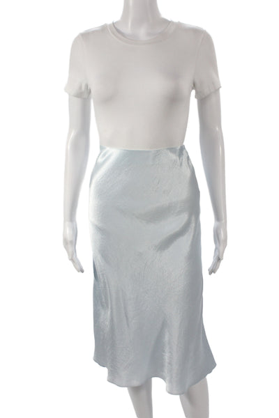 Babaton Womens Straight Pencil Skirt Light Blue 100% Acetate Knee Length Size 4