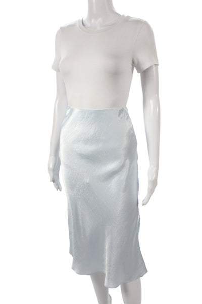 Babaton Womens Straight Pencil Skirt Light Blue 100% Acetate Knee Length Size 4