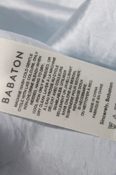 Babaton Womens Straight Pencil Skirt Light Blue 100% Acetate Knee Length Size 4