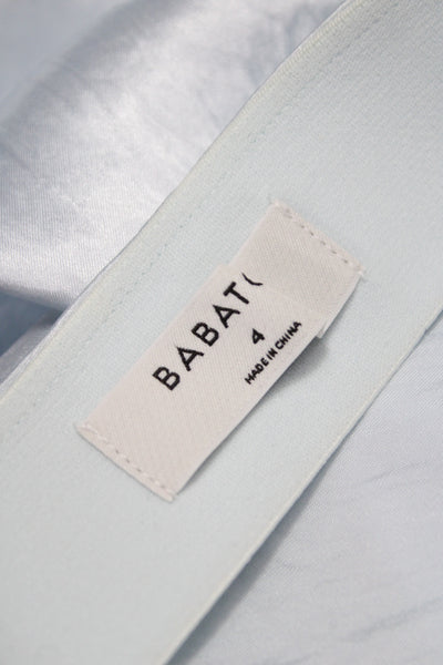 Babaton Womens Straight Pencil Skirt Light Blue 100% Acetate Knee Length Size 4