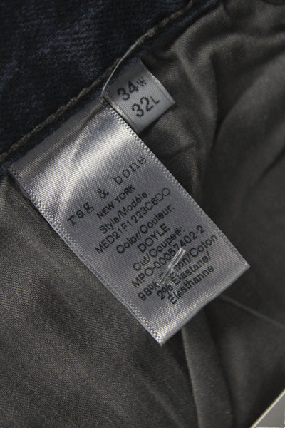 Rag & Bone Mens Skinny Straight Dark Blue Jeans Size 34