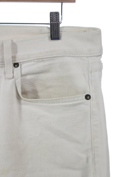 Rag & Bone Mens Skinny Jeans White Organic Cotton Button Size 34