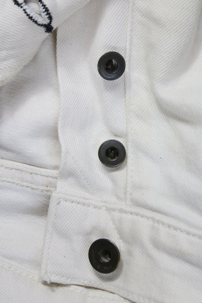 Rag & Bone Mens Skinny Jeans White Organic Cotton Button Size 34