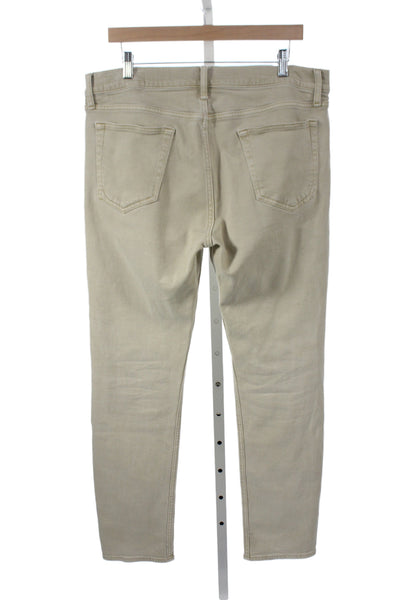 Rag & Bone Mens Straight Khaki Jeans Beige Button Fly Size 34