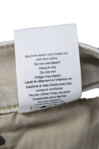 Rag & Bone Mens Straight Khaki Jeans Beige Button Fly Size 34