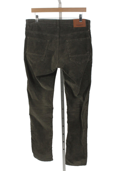 Masons Mens Brown Army Cotton Viscose Elastane Pants Button Closure Size 34