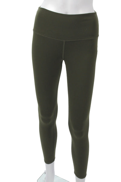Alo Womens Ankle Leggings Army Green Size S