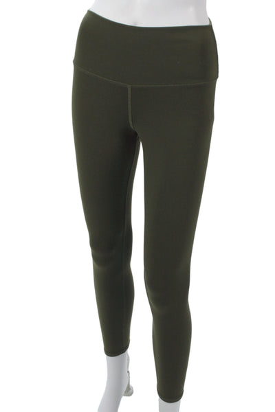Alo Womens Ankle Leggings Army Green Size S