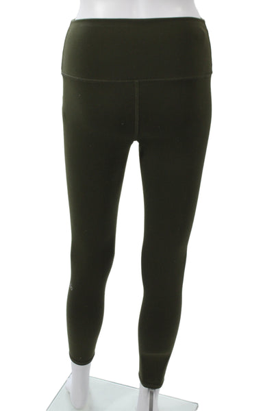 Alo Womens Ankle Leggings Army Green Size S