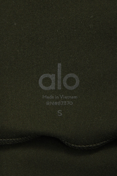 Alo Womens Ankle Leggings Army Green Size S