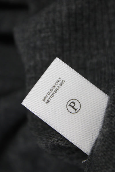 Brochu Walker Unisex Cardigan Dark Gray Wool Cashmere V Neck Button Size S