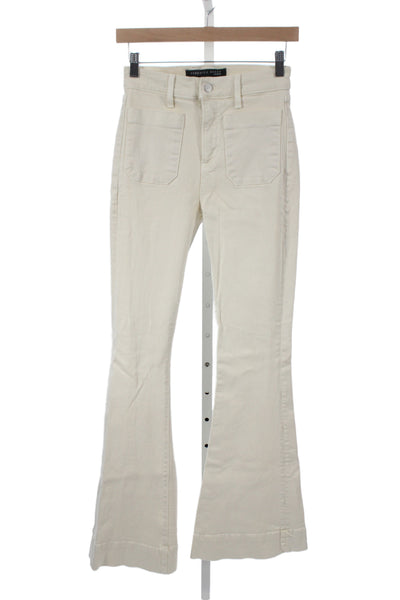 Veronica Beard Women High Rise Beige Pants Designer Inseam 34 Size 26