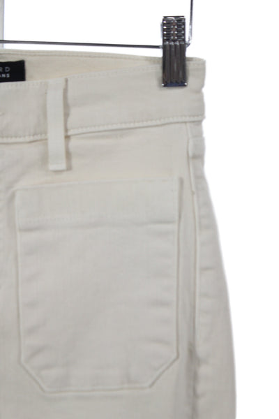 Veronica Beard Women High Rise Beige Pants Designer Inseam 34 Size 26