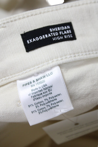 Veronica Beard Women High Rise Beige Pants Designer Inseam 34 Size 26