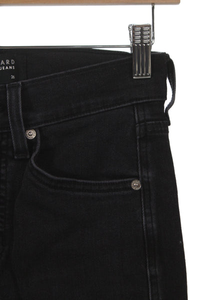 Veronica Beard Women Ankle Flared Black Jeans High Rise Size 26