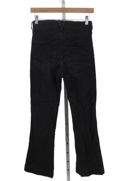 Veronica Beard Women Ankle Flared Black Jeans High Rise Size 26