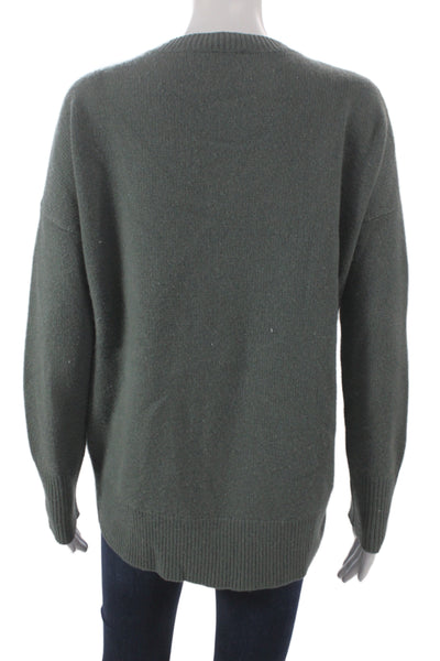 Theory Unisex 100% Cashmere Pullover Sweater Dark Gray Crew Neck Size XS