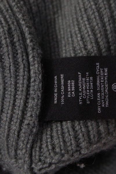 Theory Unisex 100% Cashmere Pullover Sweater Dark Gray Crew Neck Size XS