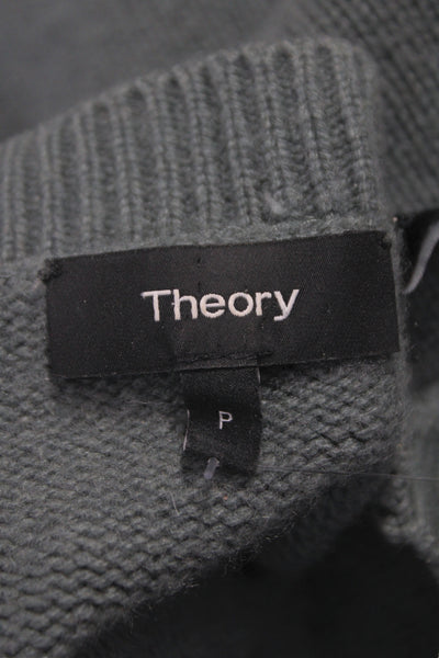 Theory Unisex 100% Cashmere Pullover Sweater Dark Gray Crew Neck Size XS