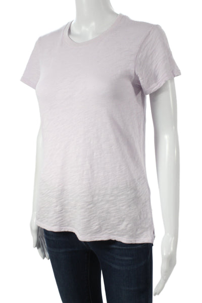 ATM Women Basic Pink Cotton Crew Neck Short Sleeve T-Shirt Petite Size XS