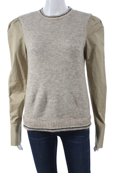 Derek Lam 10 Crosby Unisex Beige Pullover Size S