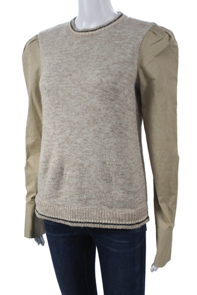 Derek Lam 10 Crosby Unisex Beige Pullover Size S