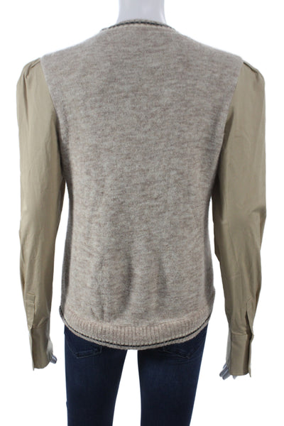 Derek Lam 10 Crosby Unisex Beige Pullover Size S