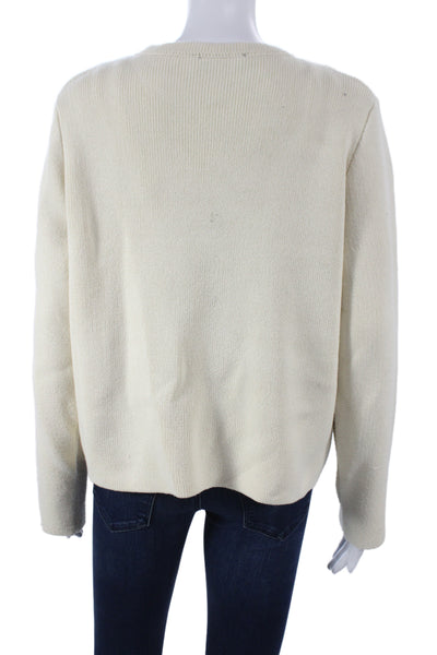 Zara Unisex Beige Wool Blend Cardigan Button Long Sleeve Size L