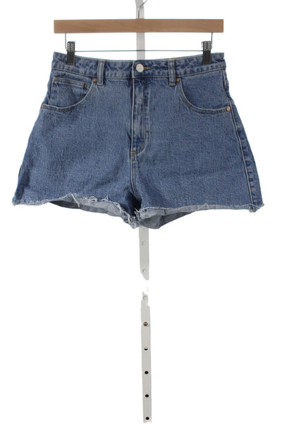 A Brand Unisex Blue Button Shorts 99% Cotton 1% Elastane Size 29