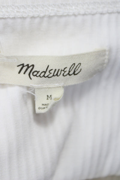 Madewell Womens Basic Cropped Square Neck Tank White Size M