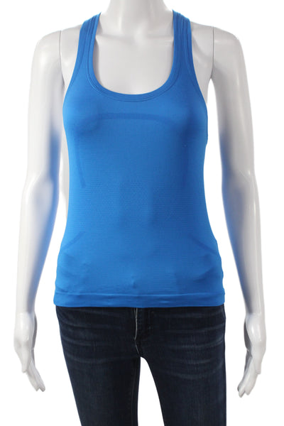Lululemon Women Blue Basic Sleeveless Tank Round Neck Sports Solid Size 4