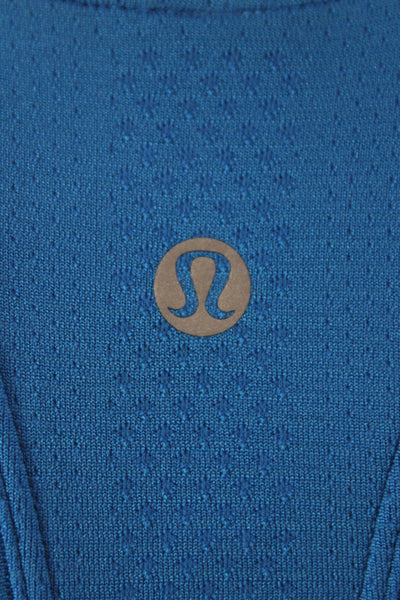 Lululemon Women Blue Basic Sleeveless Tank Round Neck Sports Solid Size 4