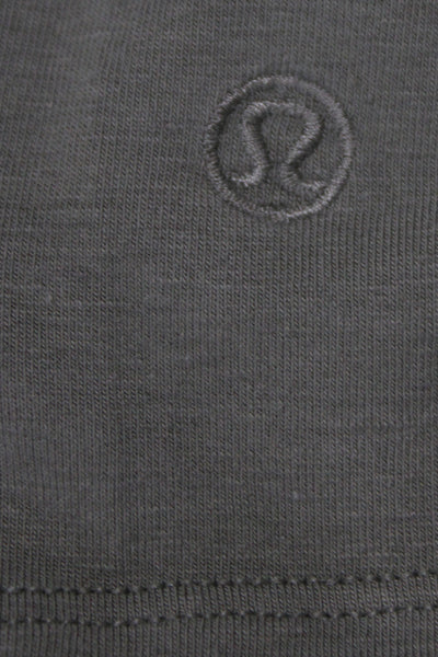 Lululemon Women Cropped Basic Army Green Crew Neck Short Sleeve T-Shirt Size 4