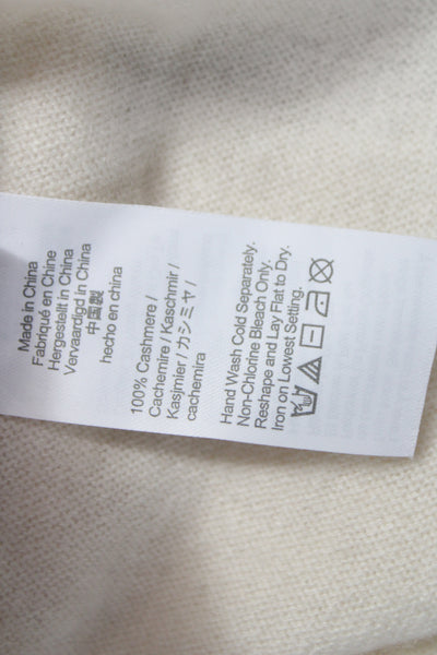J Crew Women White Cashmere Crew Neck Short Sleeve Basic T-Shirt Size M