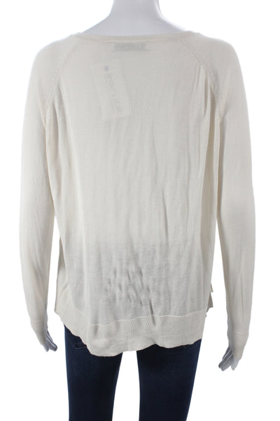 Zara Women Beige Pullover Sweater Wool Cashmere Long Sleeve Size M