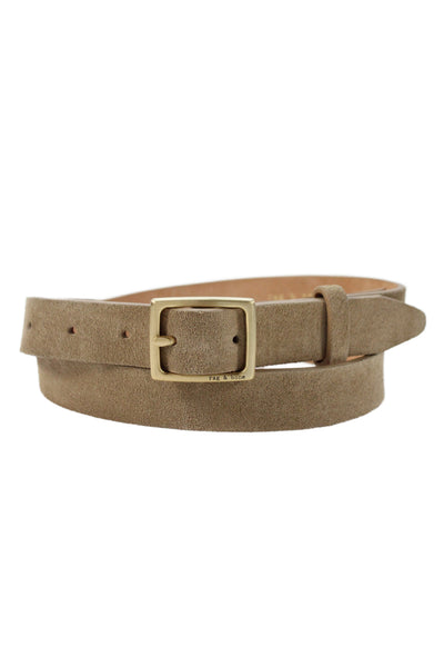 Rag & Bone Womens Medium Width Suede Buckle Belt Brown Size Medium