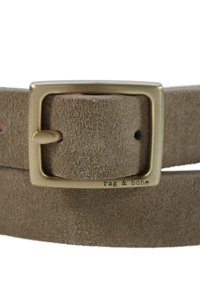 Rag & Bone Womens Medium Width Suede Buckle Belt Brown Size Medium