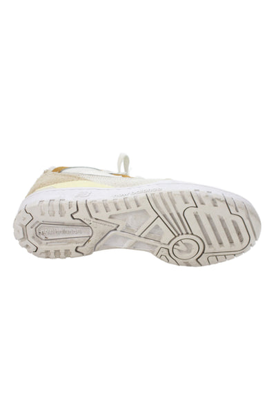 New Balance Womens Lace Up Suede Trim Logo 550 Sneakers White Brown Size 9.5