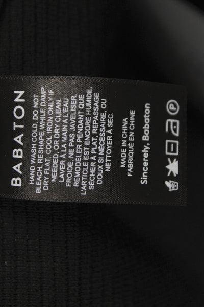 Babaton Womens Cropped Camisole Black Square Neck Sleeveless Size M