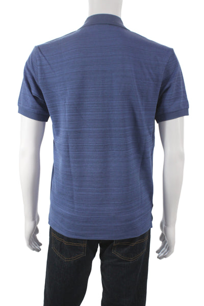 Paul Smith Mens Polo Collared Short Sleeve Striped Blue Size PS