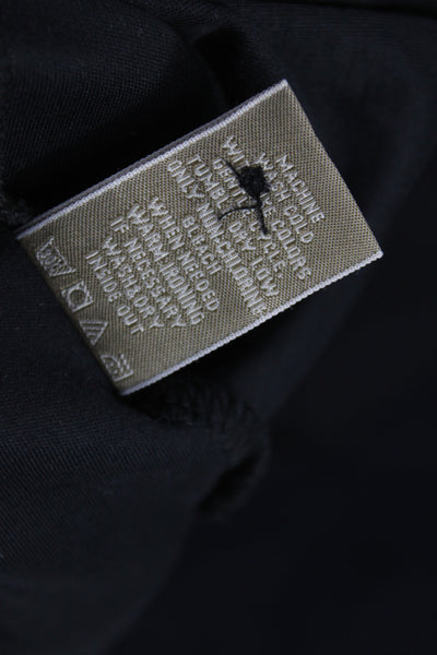 Raffi Mens Collared Polo Short Sleeve Black Solid Size S