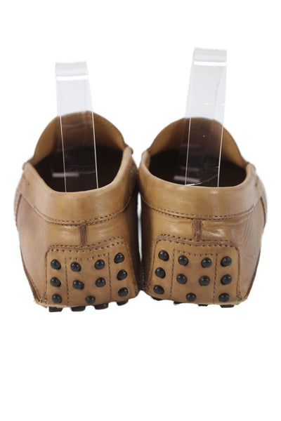 Tods Womens Leather Slip On Driving Moccasin Flat Shoes Brown Size 6.5