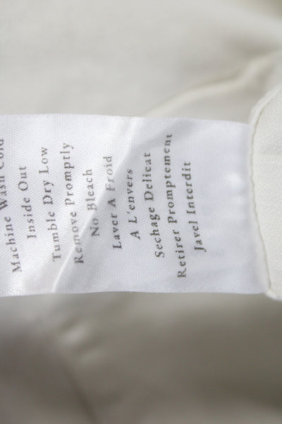 Frank & Eileen Women White Collared Long Sleeve Button-Up Basic Top Size L
