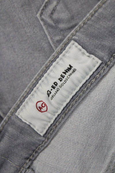 AG Women Gray Mid Rise Ankle Skinny Jeans Size 28