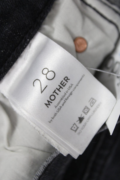 Mother Womens Ankle Skinny Jeans Dark Gray High Waist Size 28