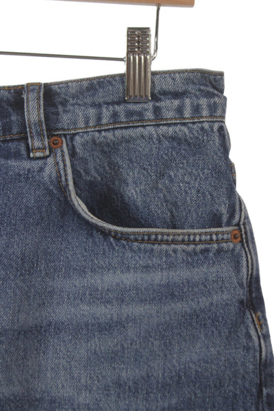 Reformation Womens Maxi Skirt Dark Blue Organic Cotton Blend Size 29