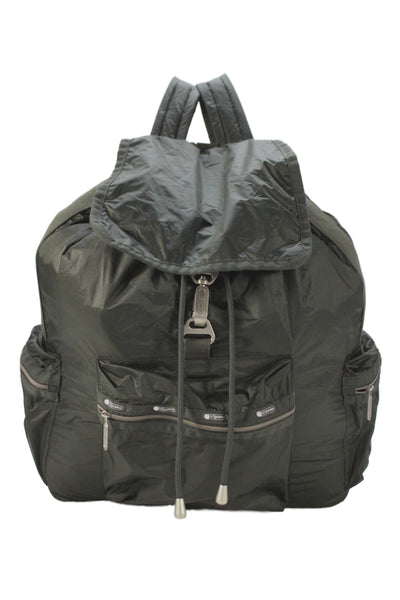 LeSportsac Women's Drawstring Closure Interior Pocket Backpack Green