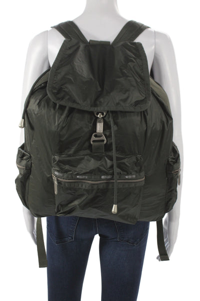 LeSportsac Women's Drawstring Closure Interior Pocket Backpack Green