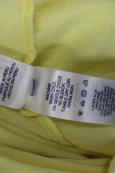 Velvet Women Yellow Square Neck Sleeveless Basic Tank Top Size XS