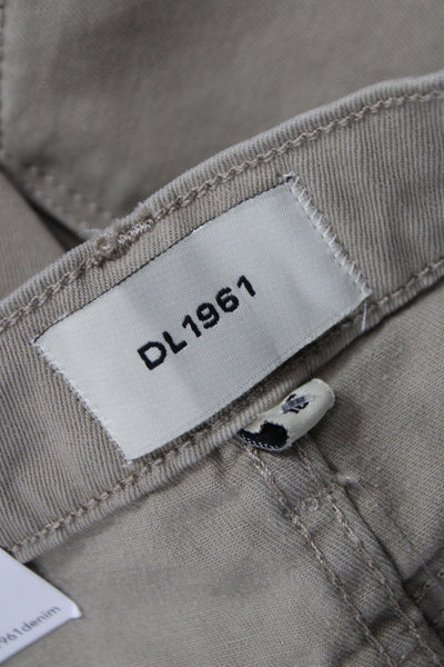 DL 1961 Boys Straight Leg Five Pocket Jean Pants Beige Size 16